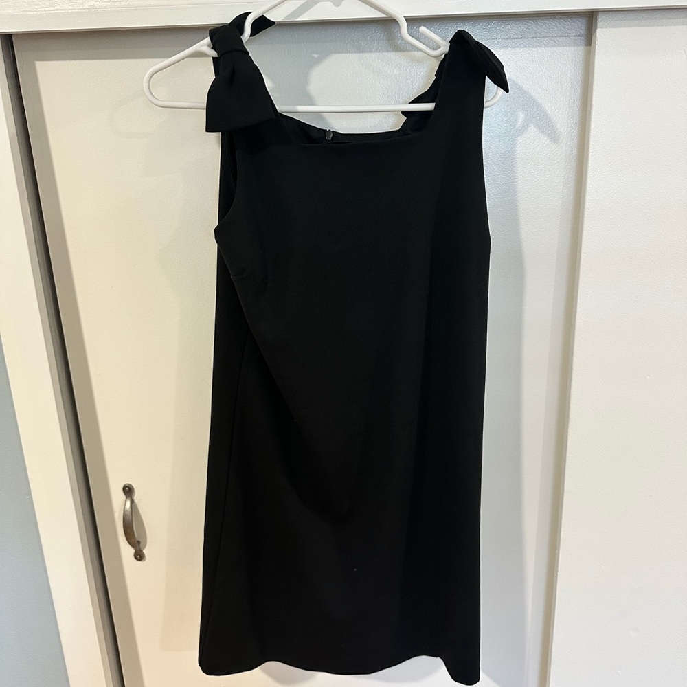 NWT Aqua Black Shift Dress with Bow Straps